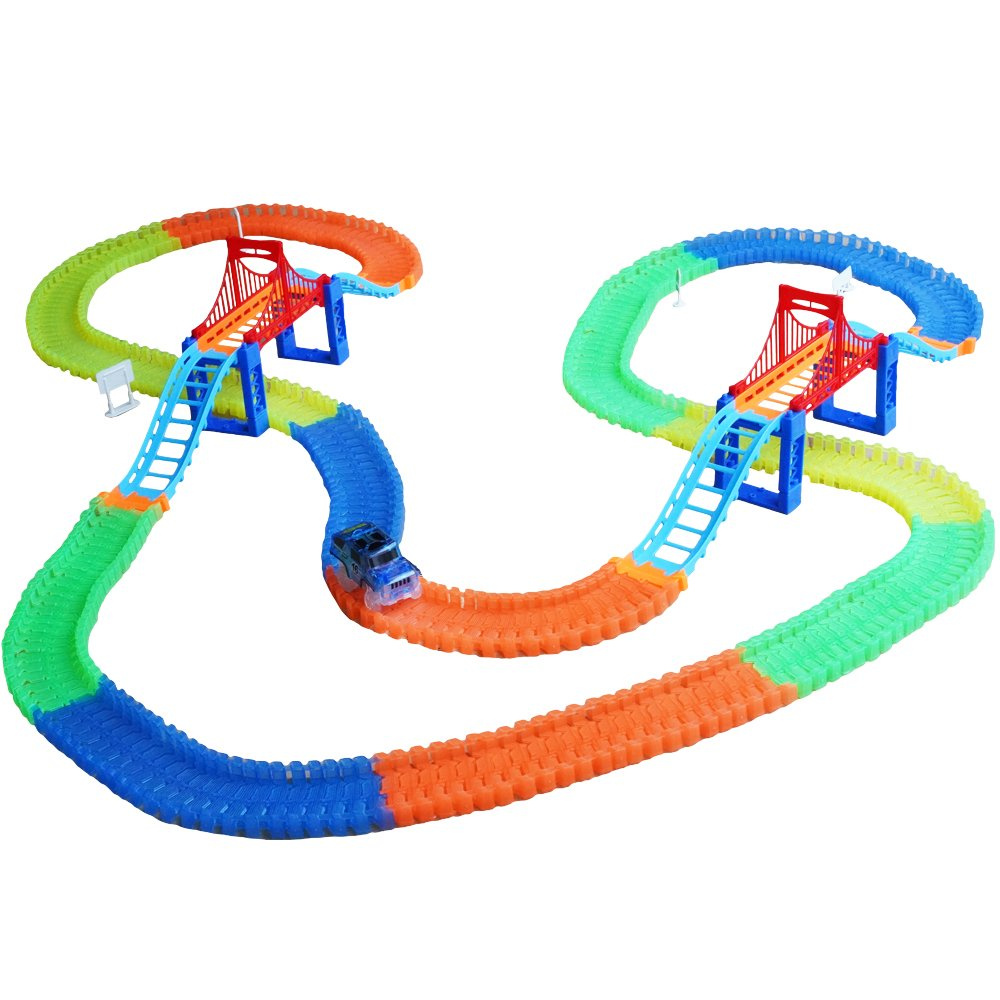 Magic tracks świecący tor most Autko 360 el.autostrada OUTLET