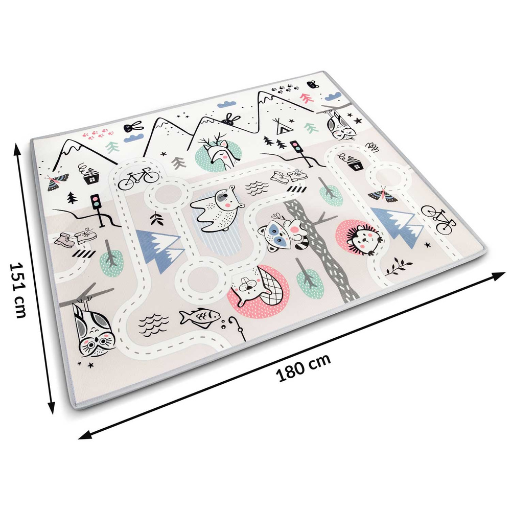 Mata piankowa edukacyjna zwijana 180 x 150 x 1,5 cm