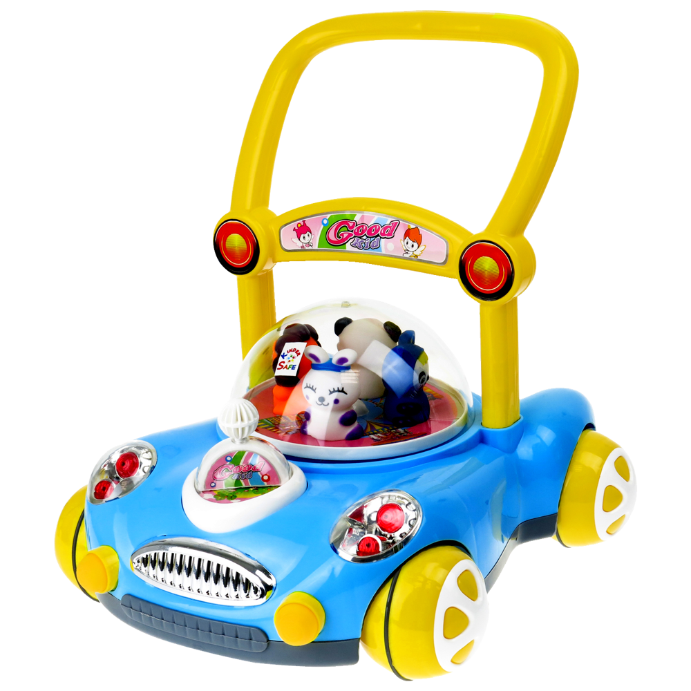Grający pchacz 2w1 KINDERSAFE Niebieski