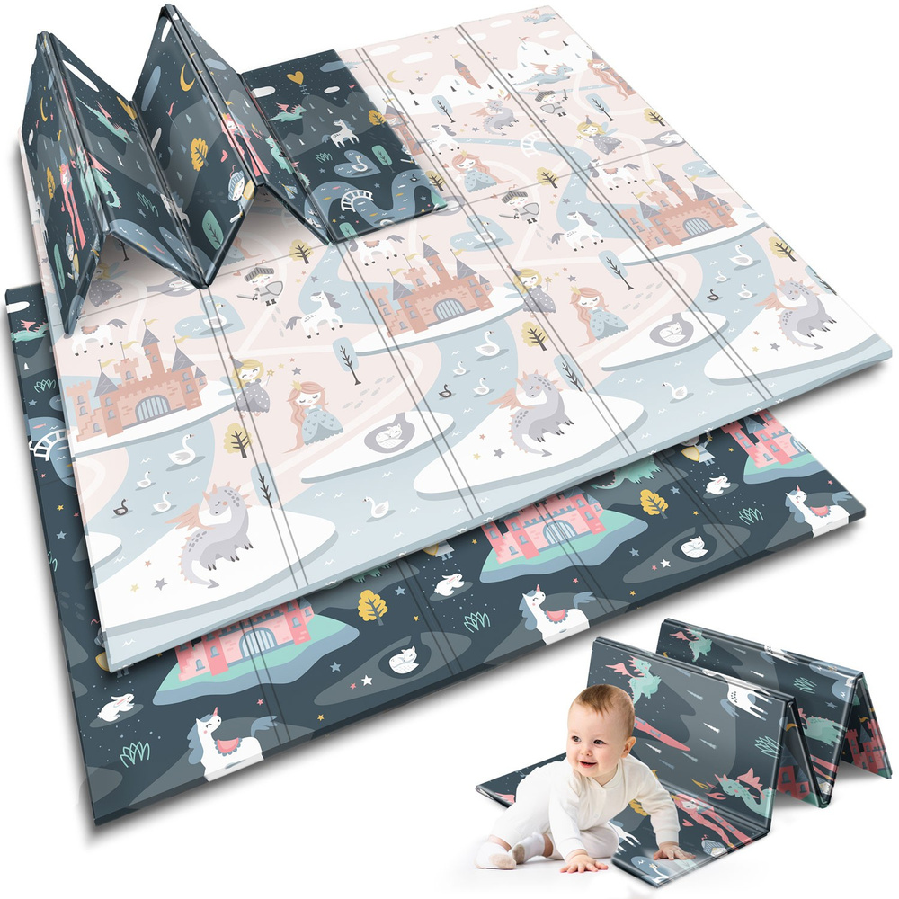 Mata piankowa edukacyjna składana 200 x 180 x 1 cm