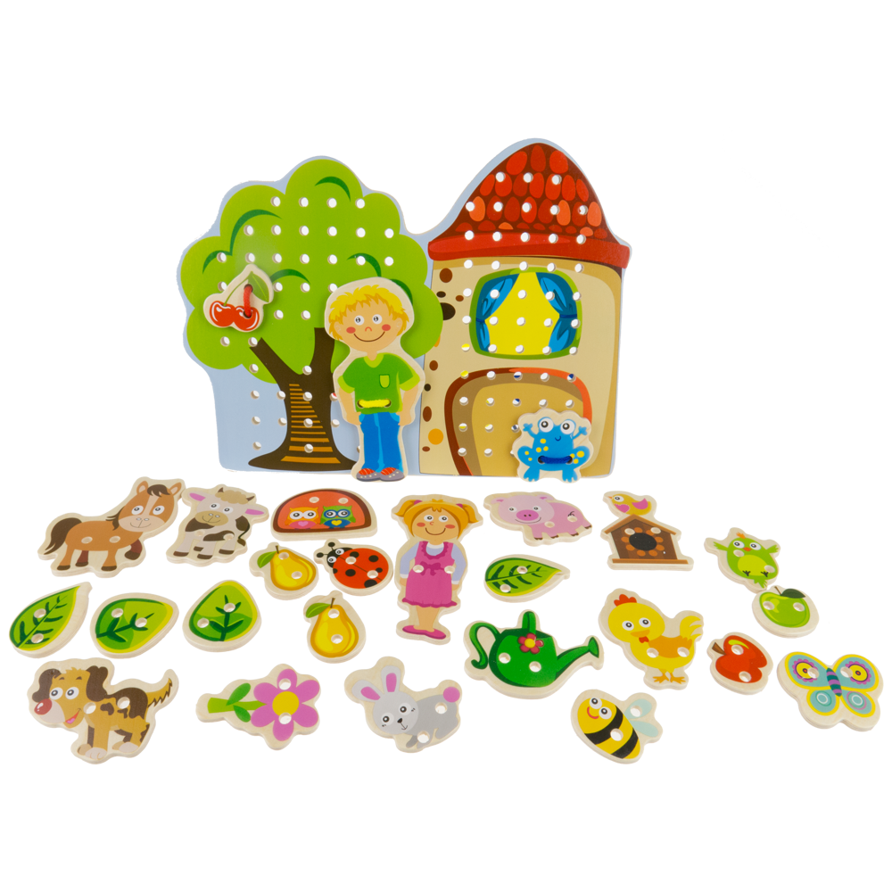 Układanka drewniana Puzzle - Na wsi