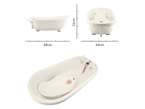 Wanienka z czujnikiem temperatury 90 x 45 x 23 cm KINDERSAFE różowa