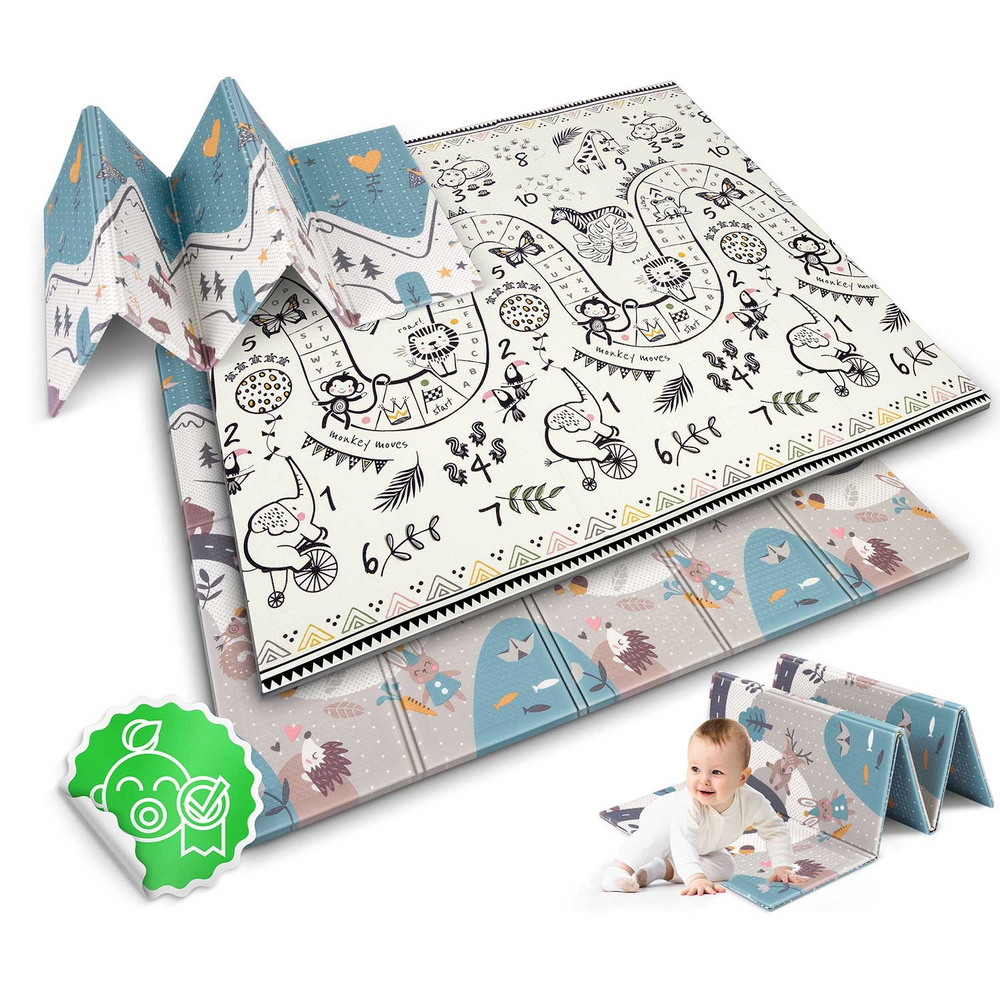 Mata piankowa edukacyjna składana 200 x 180 x 1 cm