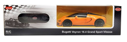 Bugatti Veyron Grand Sport skala 1:24 Rastar 47000 samochód sterowany pomarańczowy