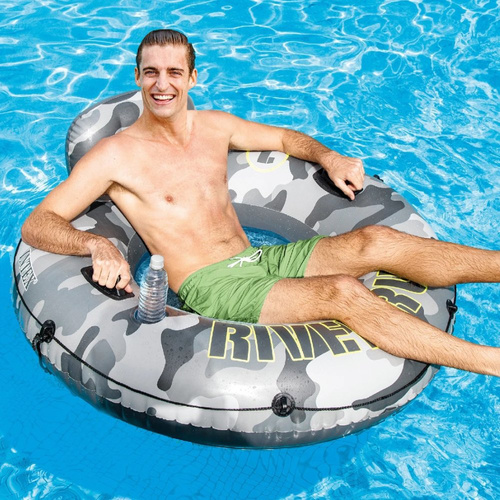 Koło do pływania River Run 135 cm 2 uchwyty 56835 Intex