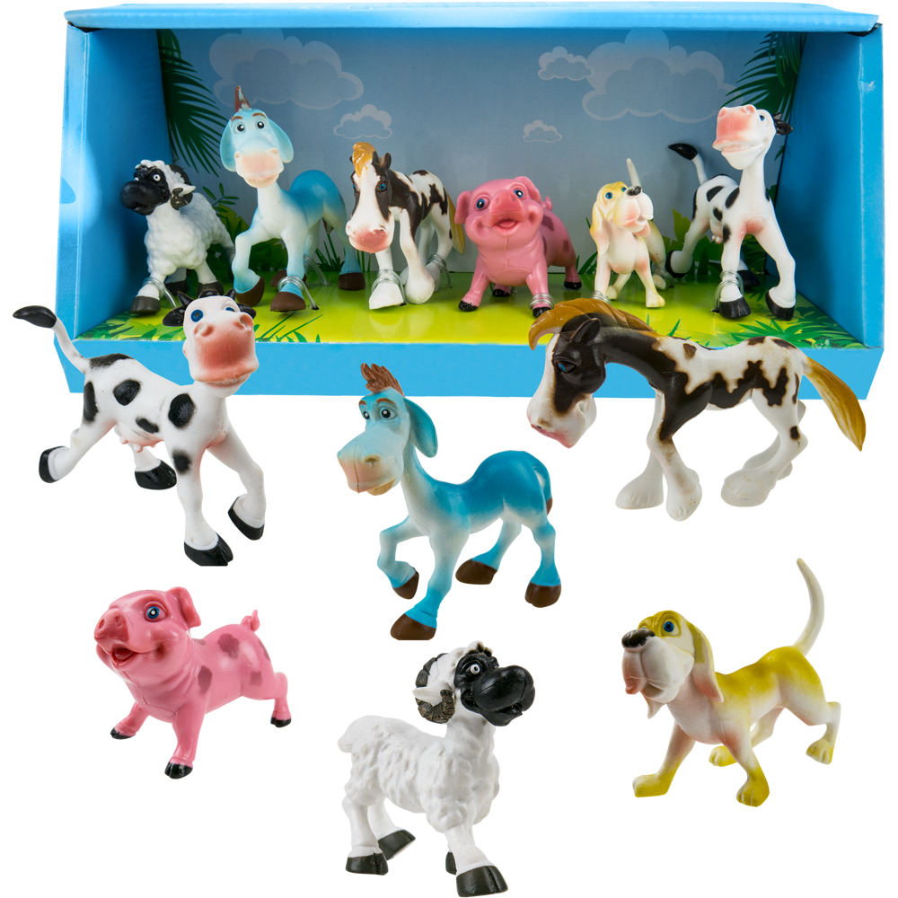 Zestaw zwierząt gumowych Farma figurki Gospodarstwo 6 sztuk