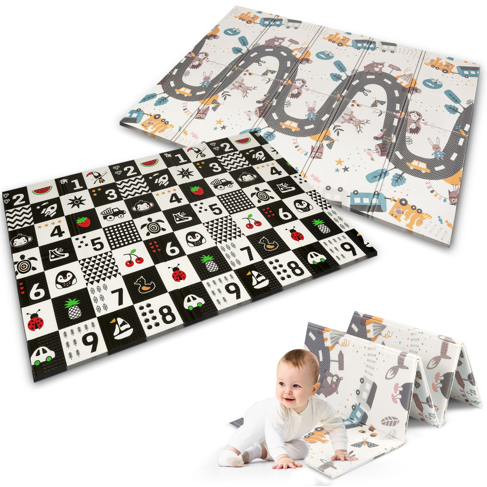 Mata piankowa edukacyjna składana 200 x 150 x 1 cm