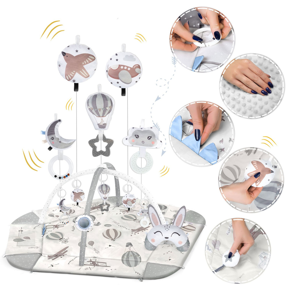 Mata edukacyjna interaktywna duża Balony