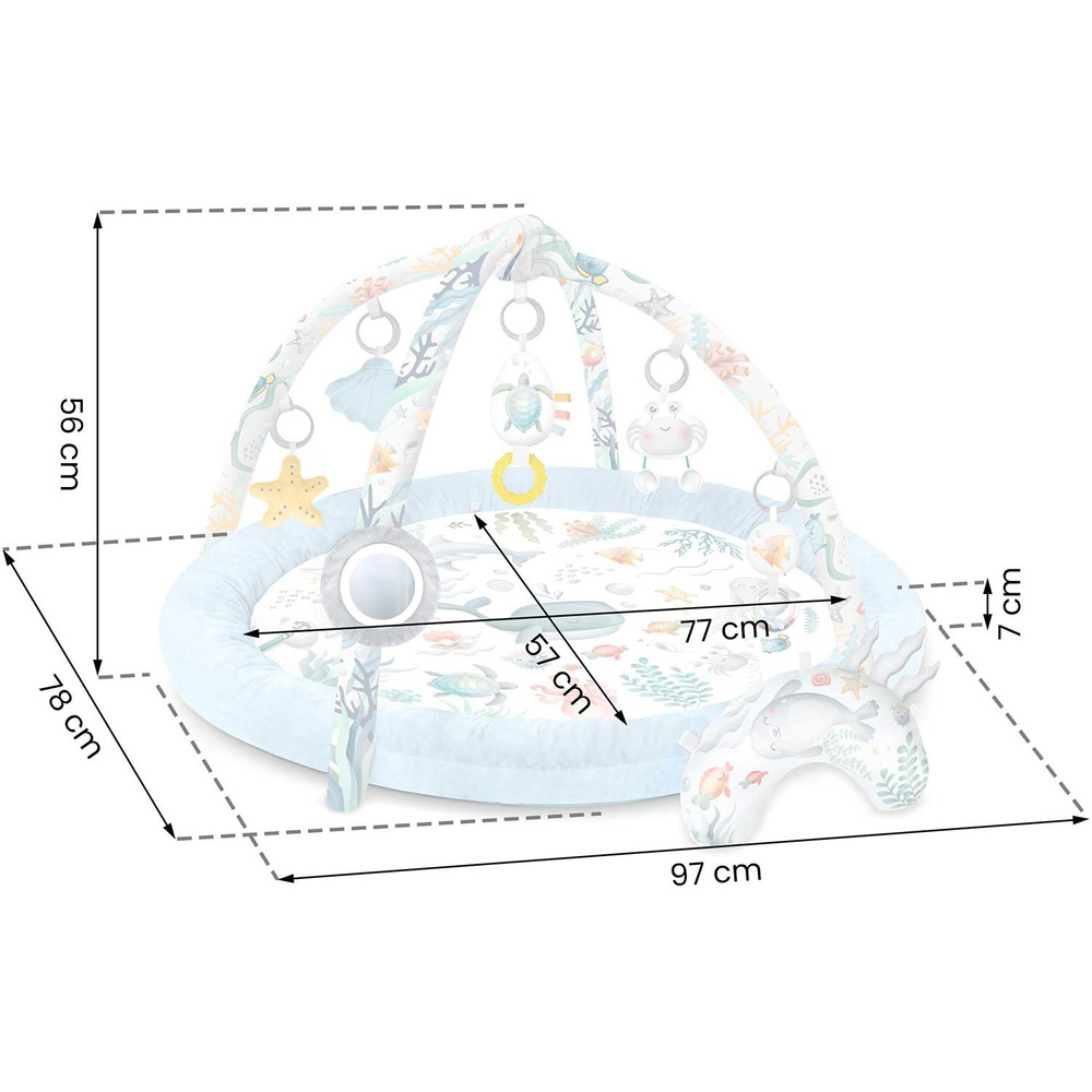 Mata edukacyjna interaktywna -niebieska