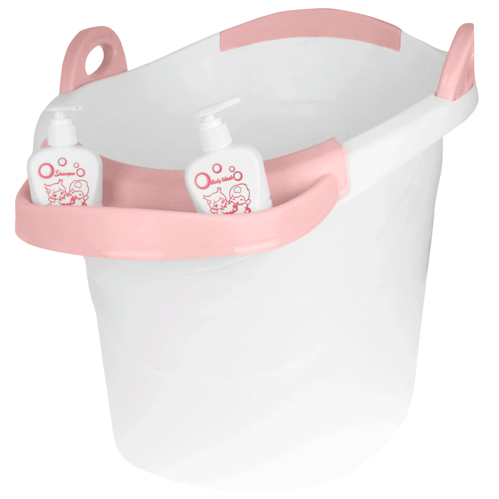 Różowa wanienka do kąpieli wiaderko 55 x 44 cm KINDERSAFE
