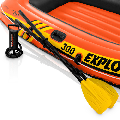 Ponton Explorer PRO 300 Set 244 x 117 x 36 cm wiosła + pompka INTEX 58358