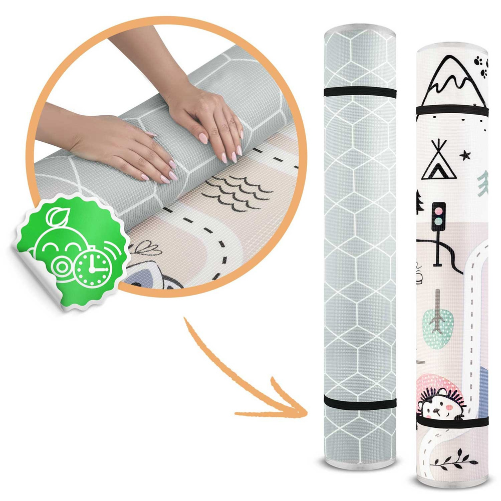 Mata piankowa edukacyjna zwijana 180 x 150 x 1,5 cm