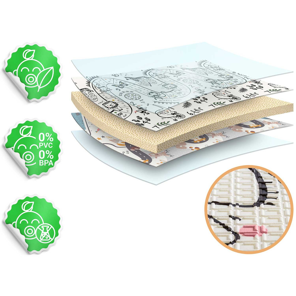 Mata piankowa edukacyjna składana 200 x 180 x 1 cm