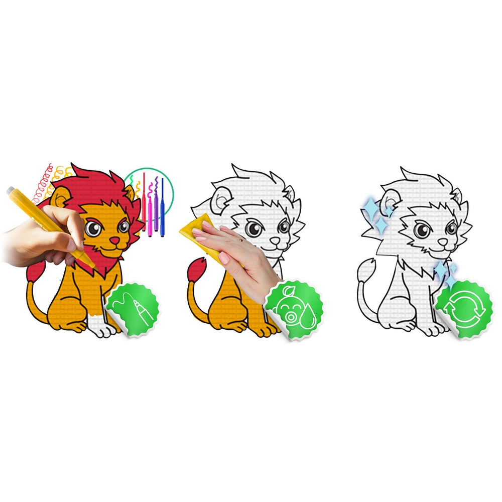 Zwijana mata edukacyjna do kolorowania 120 x 92 cm z mazakiem GRATIS