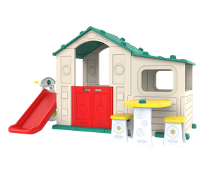 Duży Dom Z Przedsionkiem 4w1 Zielony Dach