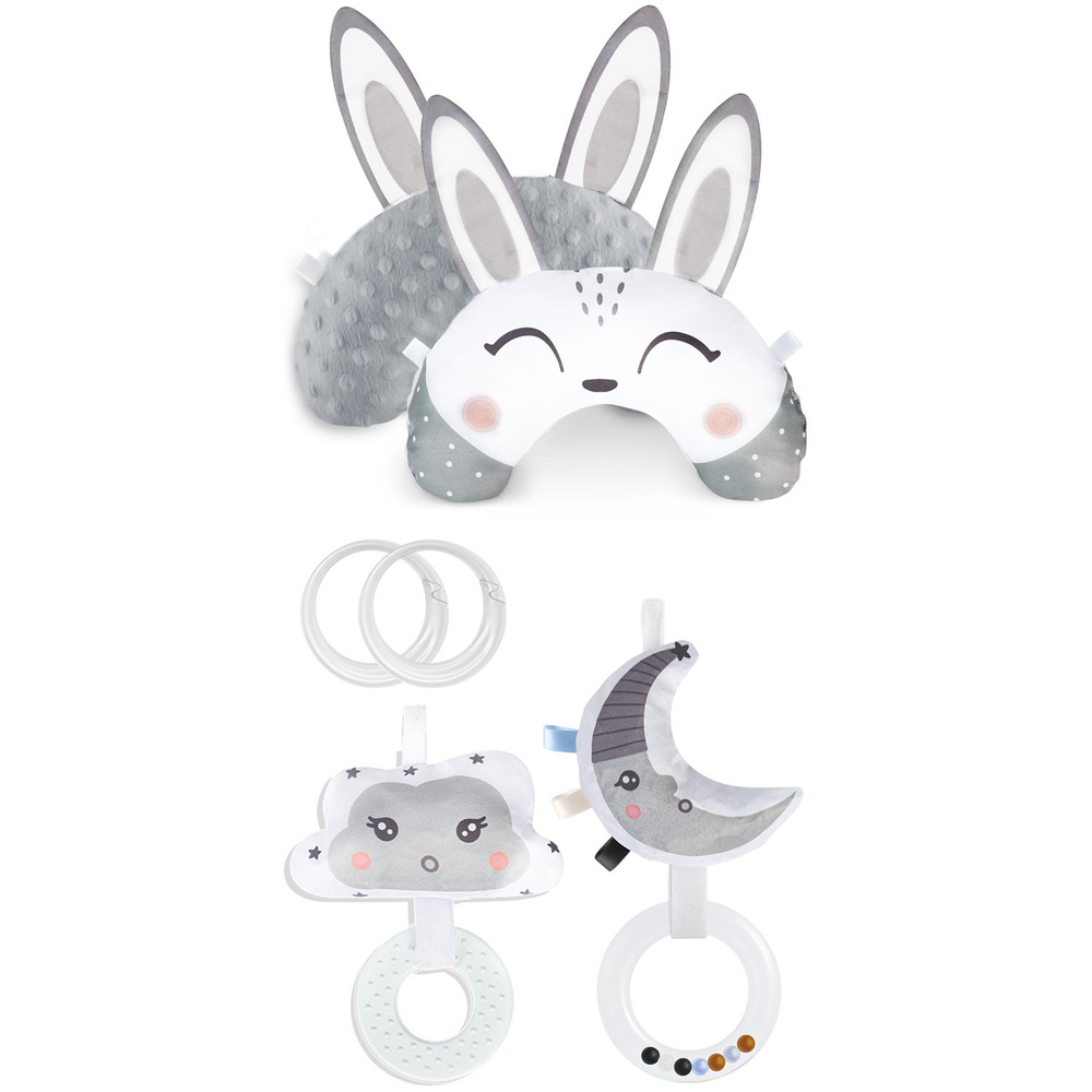 Poduszka z grzechotką i gryzakiem do mat 