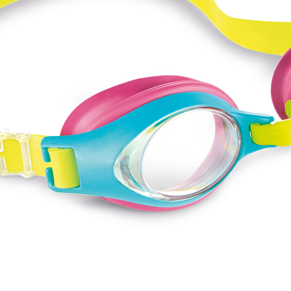 Okulary do pływania rózowo- niebiesko- żółte INTEX 55611