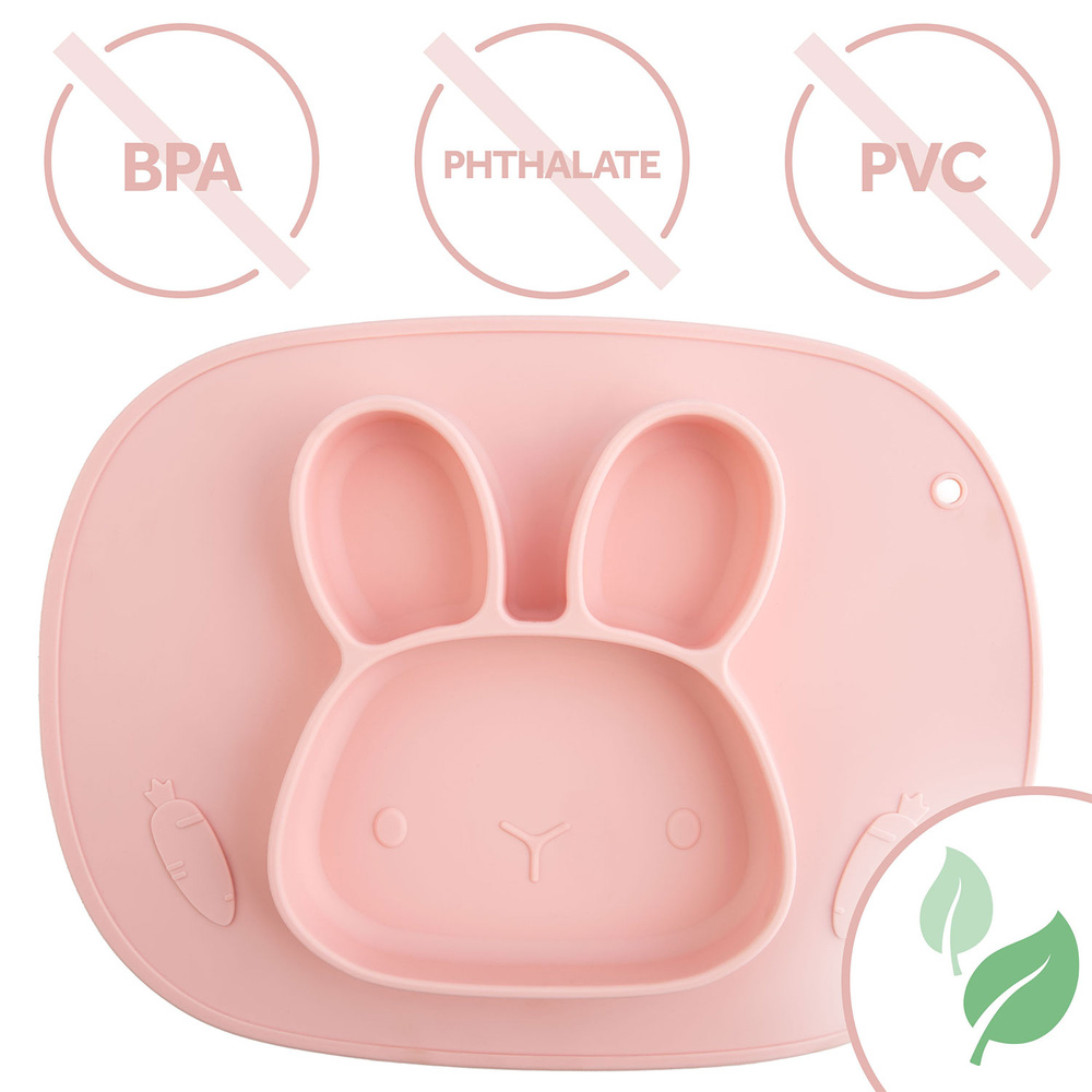 Talerzyk dla dzieci silikonowy do karmienia Królik 
