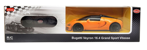 Bugatti Veyron Grand Sport skala 1:24 Rastar 47000 samochód sterowany pomarańczowy