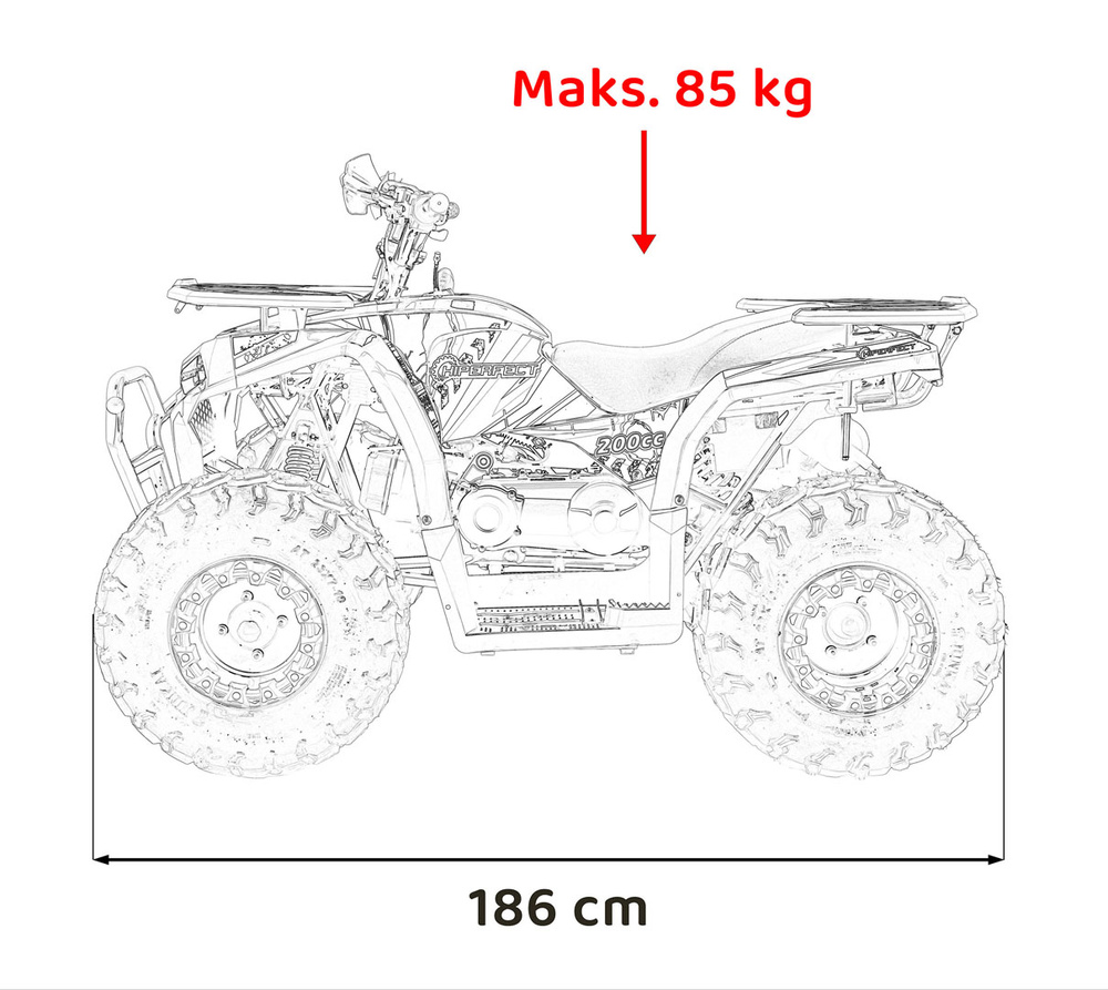 Pojazd Quad Spalinowy 200CC PRO RIDER Pomarańczowy