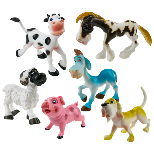 Zestaw zwierząt gumowych Farma figurki Gospodarstwo 6 sztuk