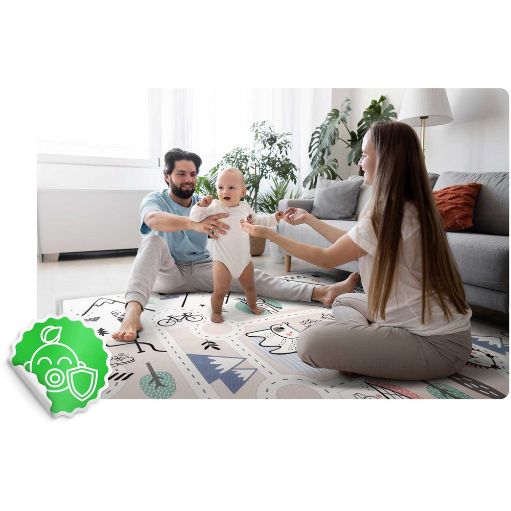 Mata piankowa edukacyjna zwijana 180 x 150 x 1,5 cm