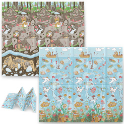 Mata piankowa edukacyjna składana 200 x 180 x 1 cm ziemia