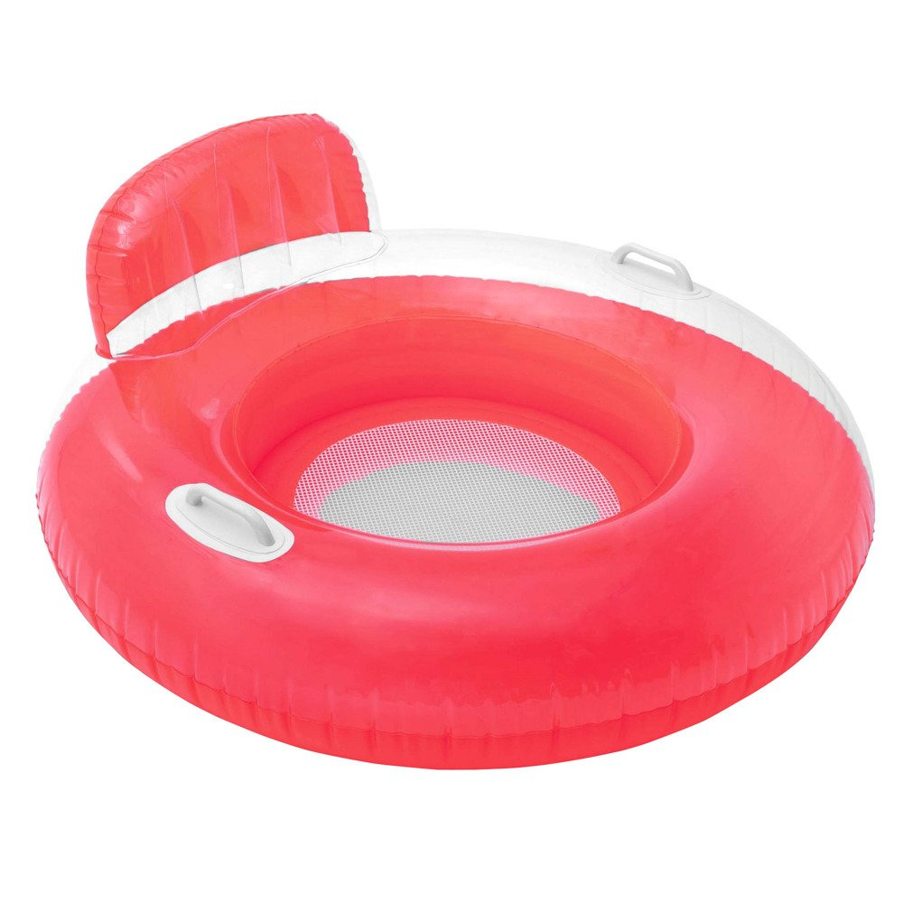 Dmuchany różowy fotel z oparciem 102 cm Intex 56512 