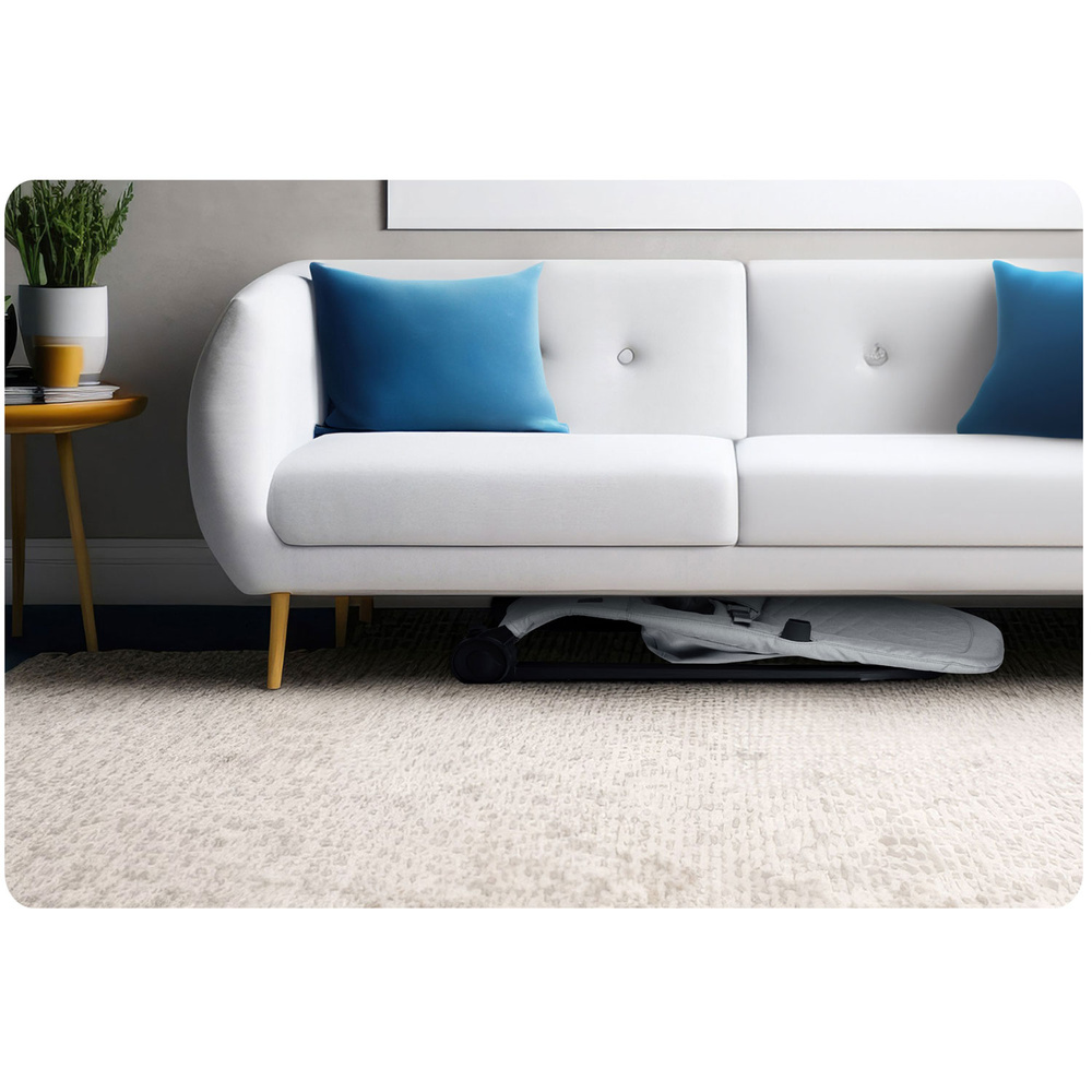 Leżaczek bujaczek z zabawkami - jasno szary