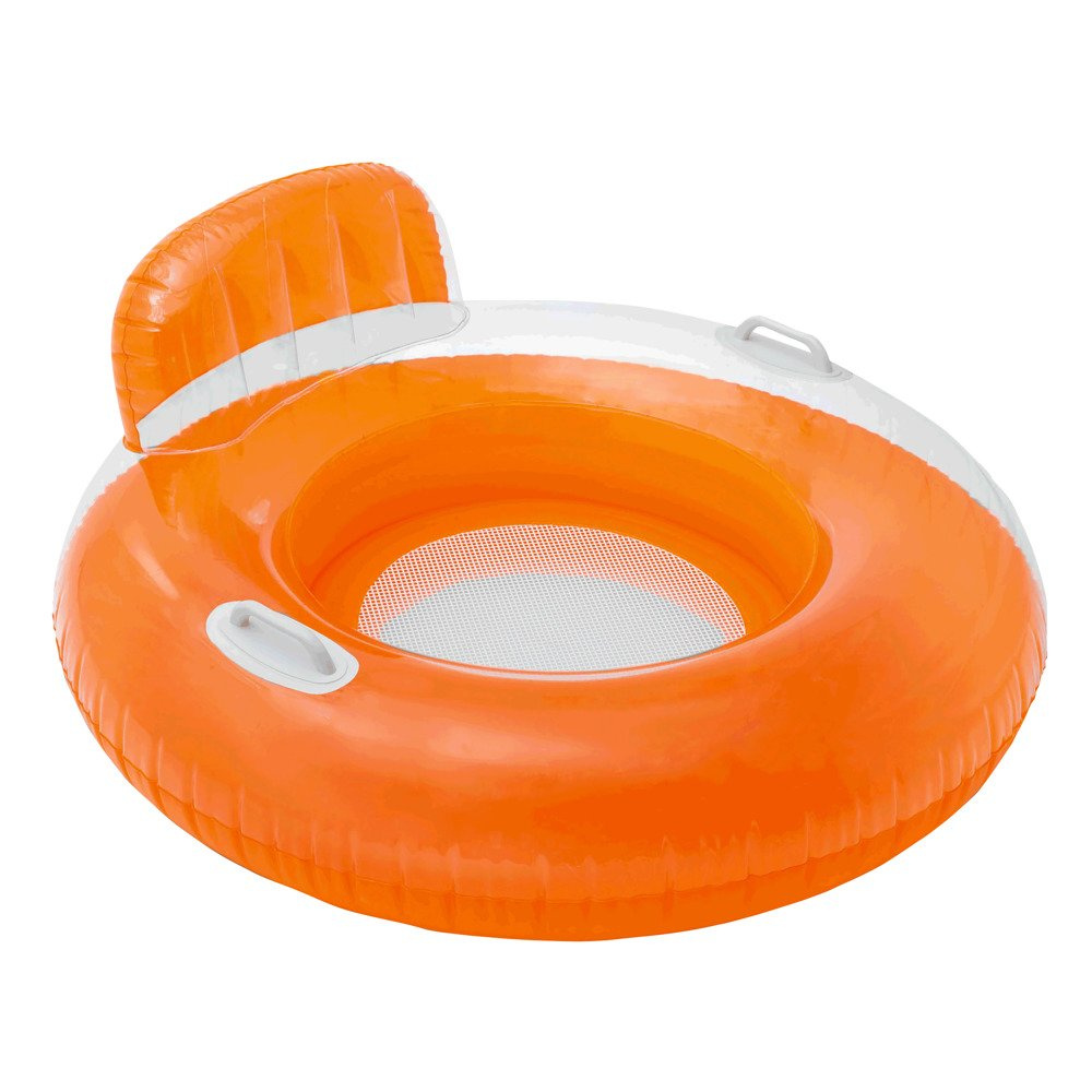 Dmuchany różowy fotel z oparciem 102 cm Intex 56512 