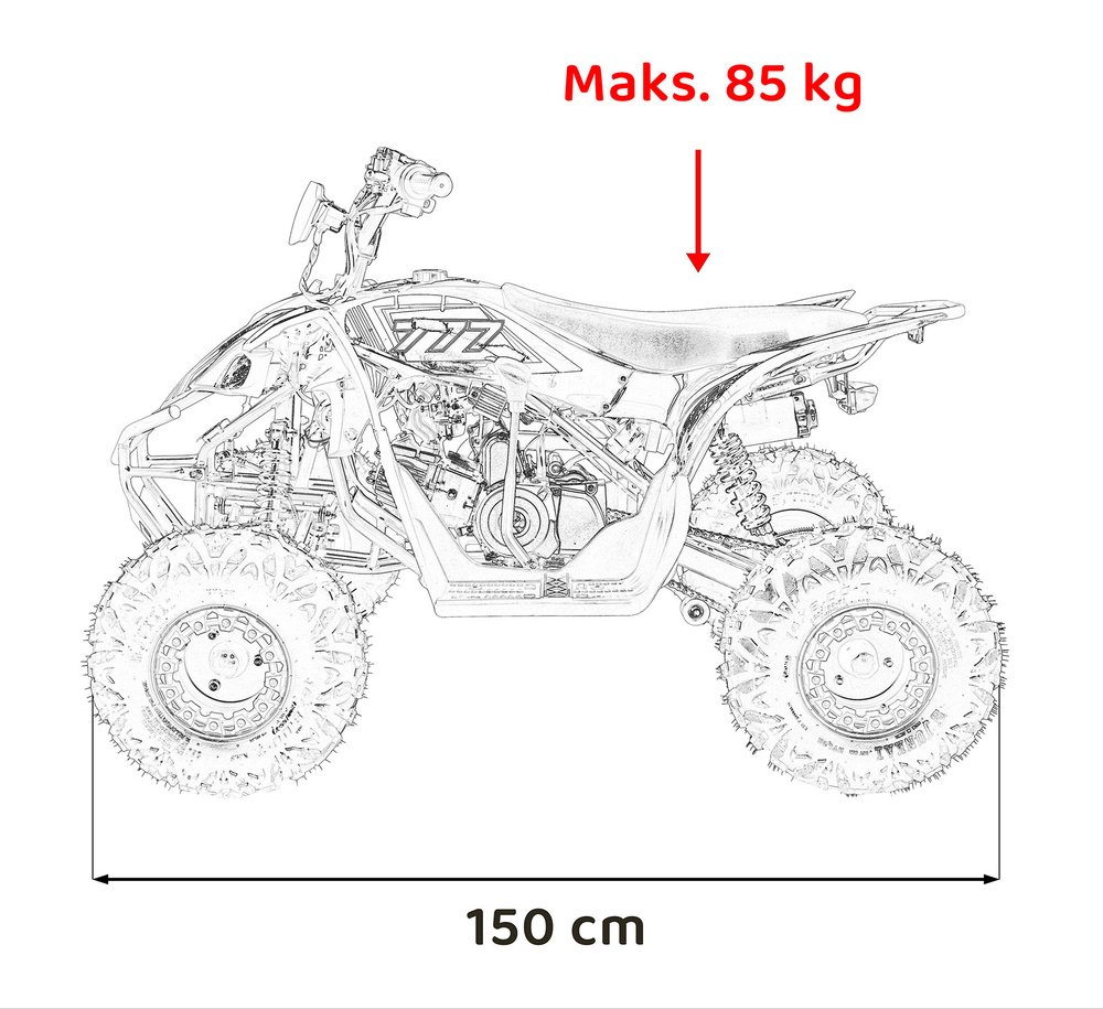 Pojazd Quad Spalinowy DESERT STORM LIFT Czerwony