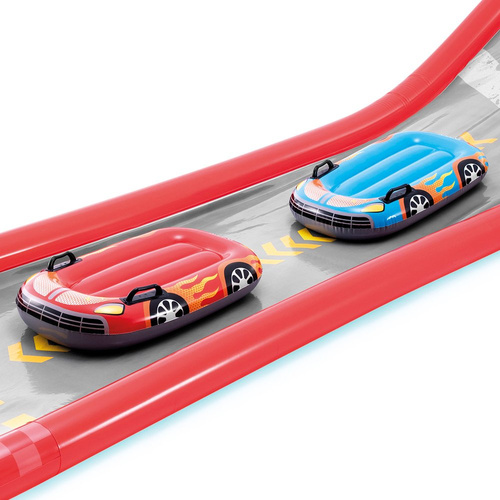 Dmuchana ślizgawka tor samochodowy+ dwie deski 57167 INTEX