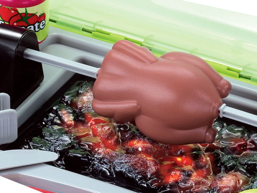 Grill dla dzieci ogrodowy zestaw akcesoria walizka