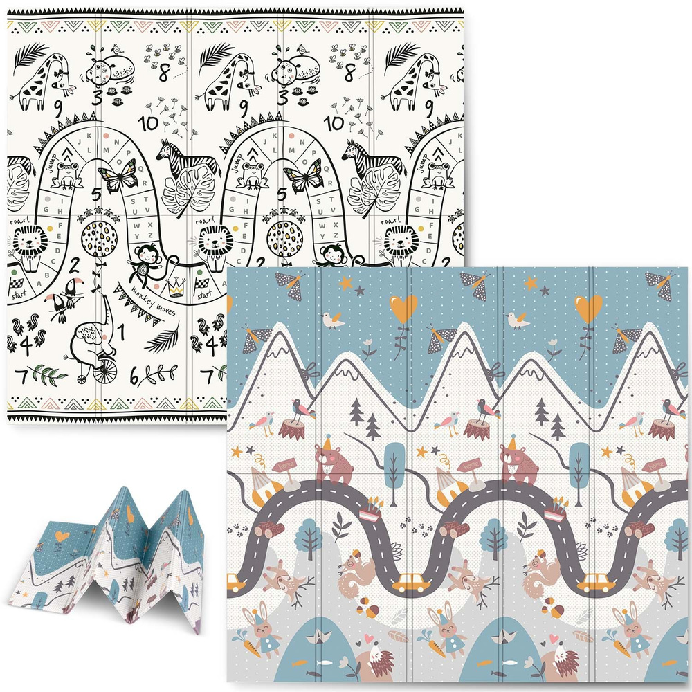 Mata piankowa edukacyjna składana 200 x 180 x 1 cm