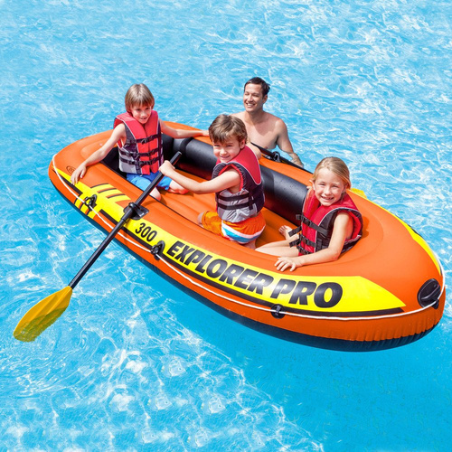 Ponton Explorer PRO 300 Set 244 x 117 x 36 cm wiosła + pompka INTEX 58358