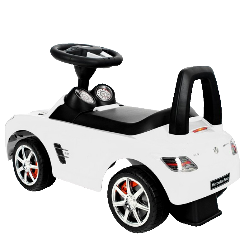 Jeździk 3w1 pchacz auto Samochód dla dzieci Mercedes Biały melodie klakson