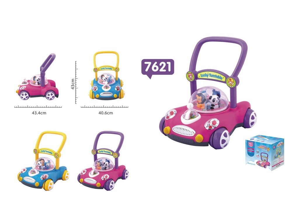 Grający pchacz 2w1 KINDERSAFE Niebieski