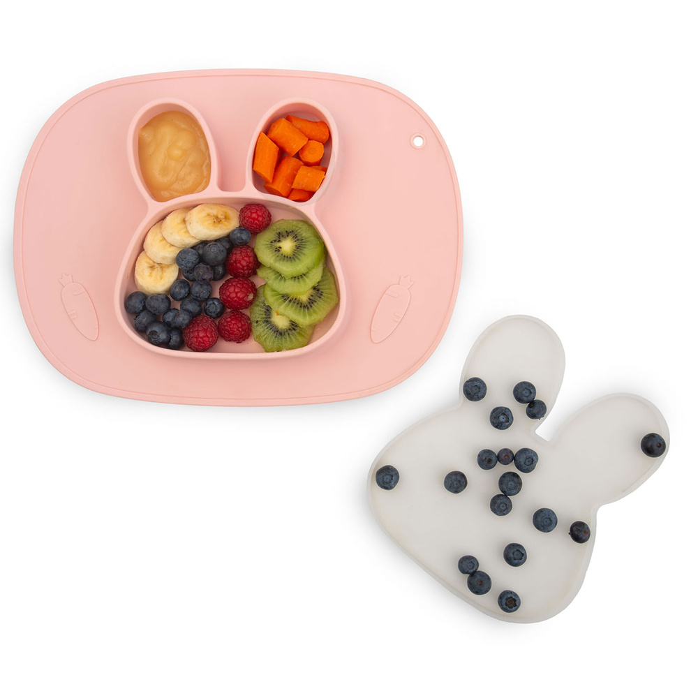 Talerzyk dla dzieci silikonowy do karmienia Królik 