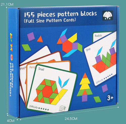 Drewniana układanka edukacyjna Montessori mozaika puzzle kreatywna gra