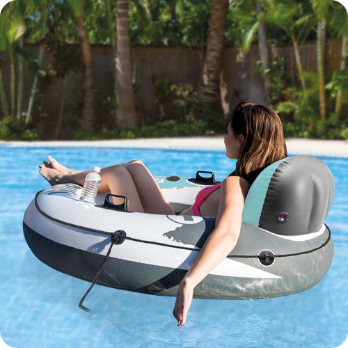 Koło do pływania fotel dmuchany River Run 56825 Intex 135 cm 2 uchwyty 