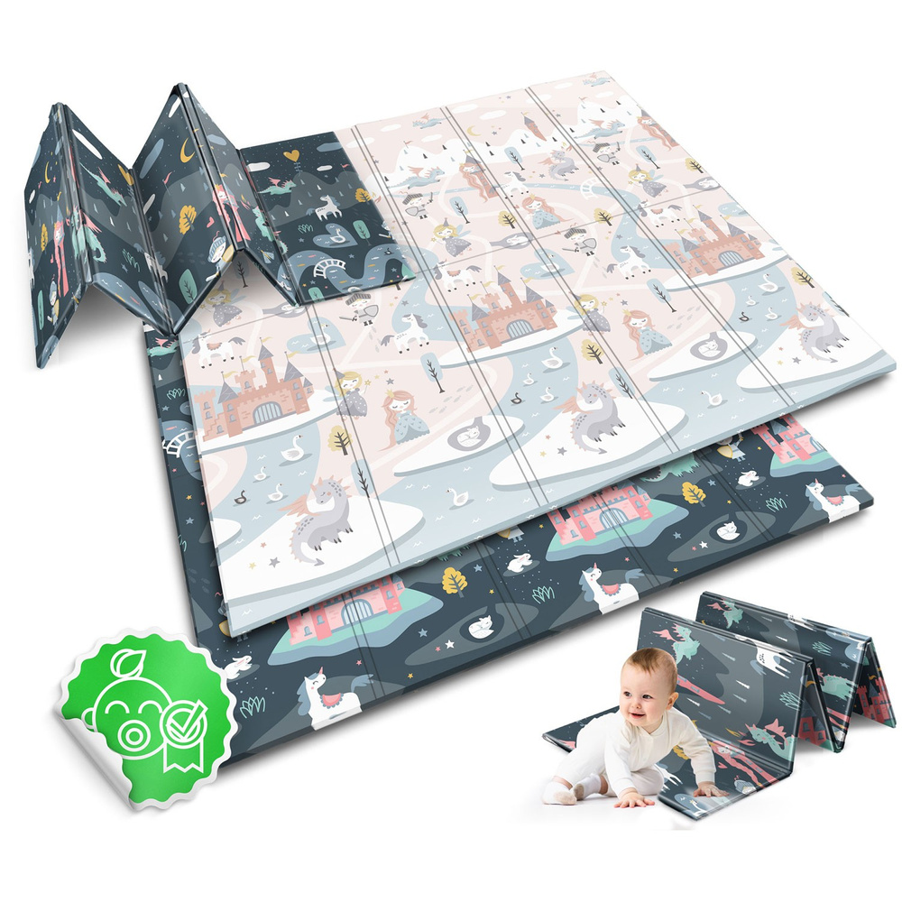 Mata piankowa edukacyjna składana 200 x 180 x 1 cm