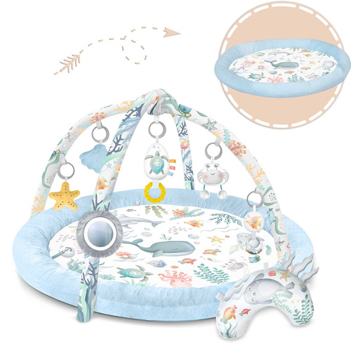 Mata edukacyjna interaktywna -niebieska