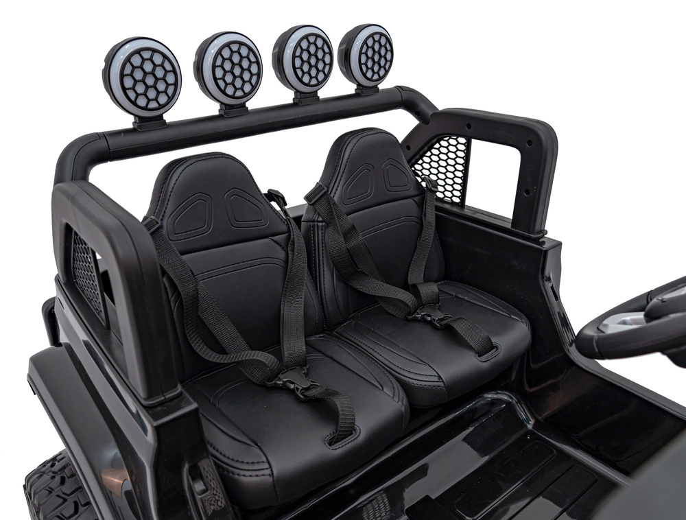 Auto terenowe OFF-ROAD 3.0 dla dzieci Czarny + Pilot + Wolny Start + Pasy + Audio LED