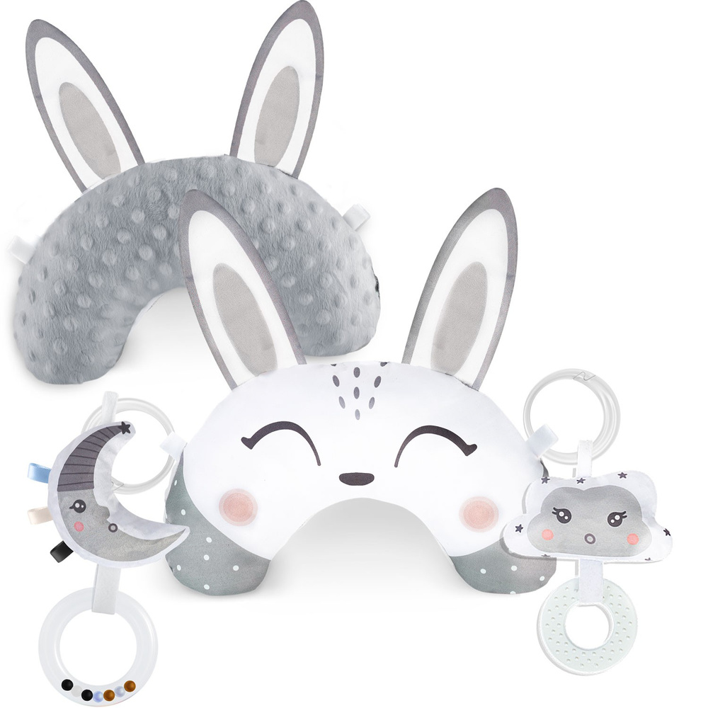 Poduszka z grzechotką i gryzakiem do mat 