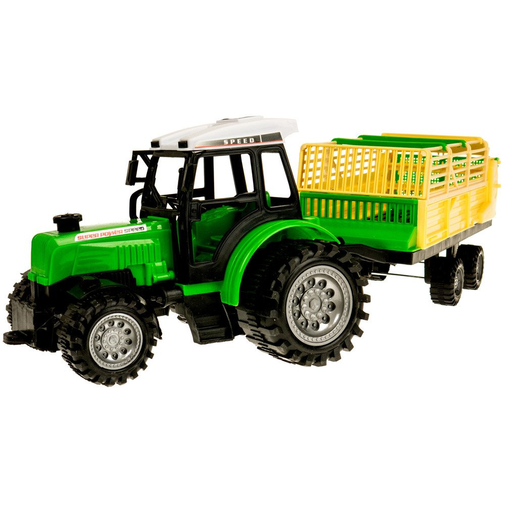 Traktor z przyczepą-rozrzutnik ciągnik maszyna rolnicza