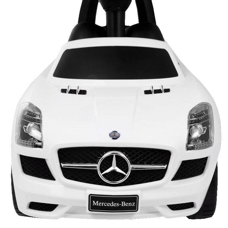 Jeździk 3w1 pchacz auto Samochód dla dzieci Mercedes Biały melodie klakson