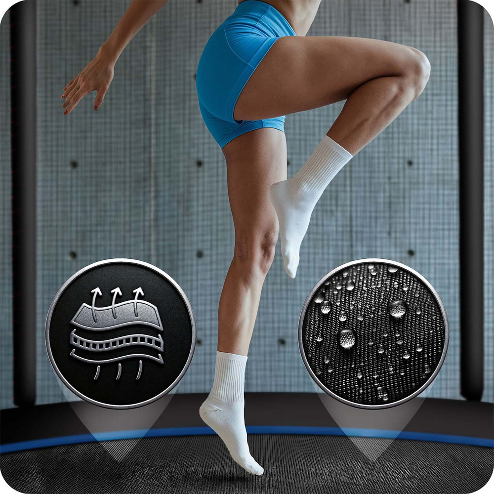 Trampolina ogrodowa 15ft/465cm z siatką zewnętrzną i drabinką Neo-Sport