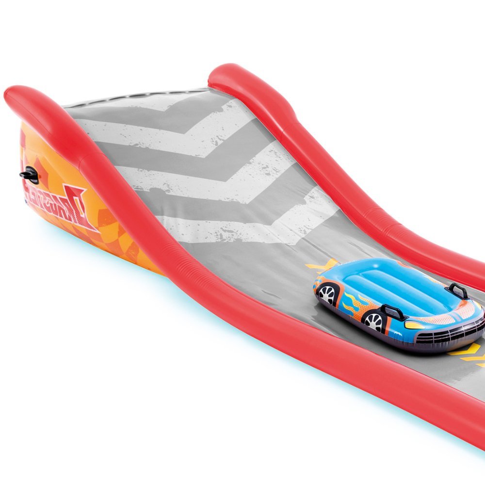 Dmuchana ślizgawka tor samochodowy+ dwie deski 57167 INTEX