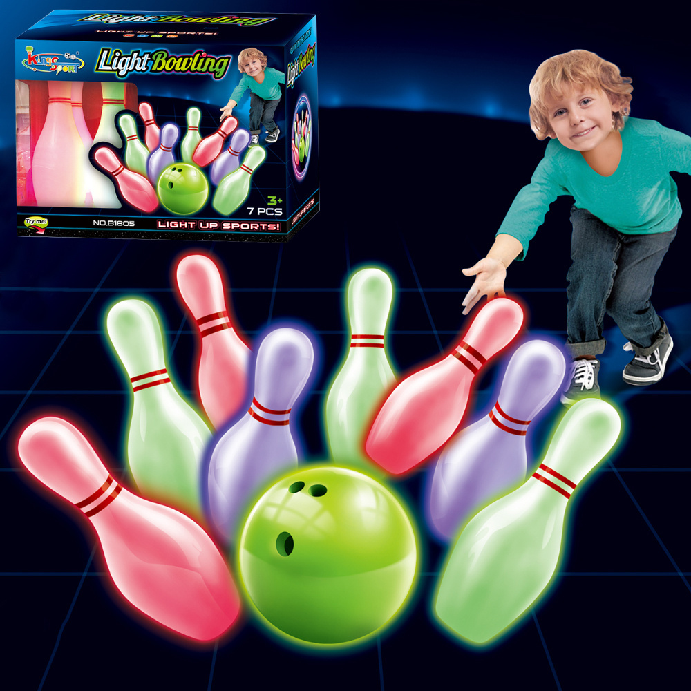 Gra zręcznościowa kręgle z kulą świecą w ciemności Led kolorowe