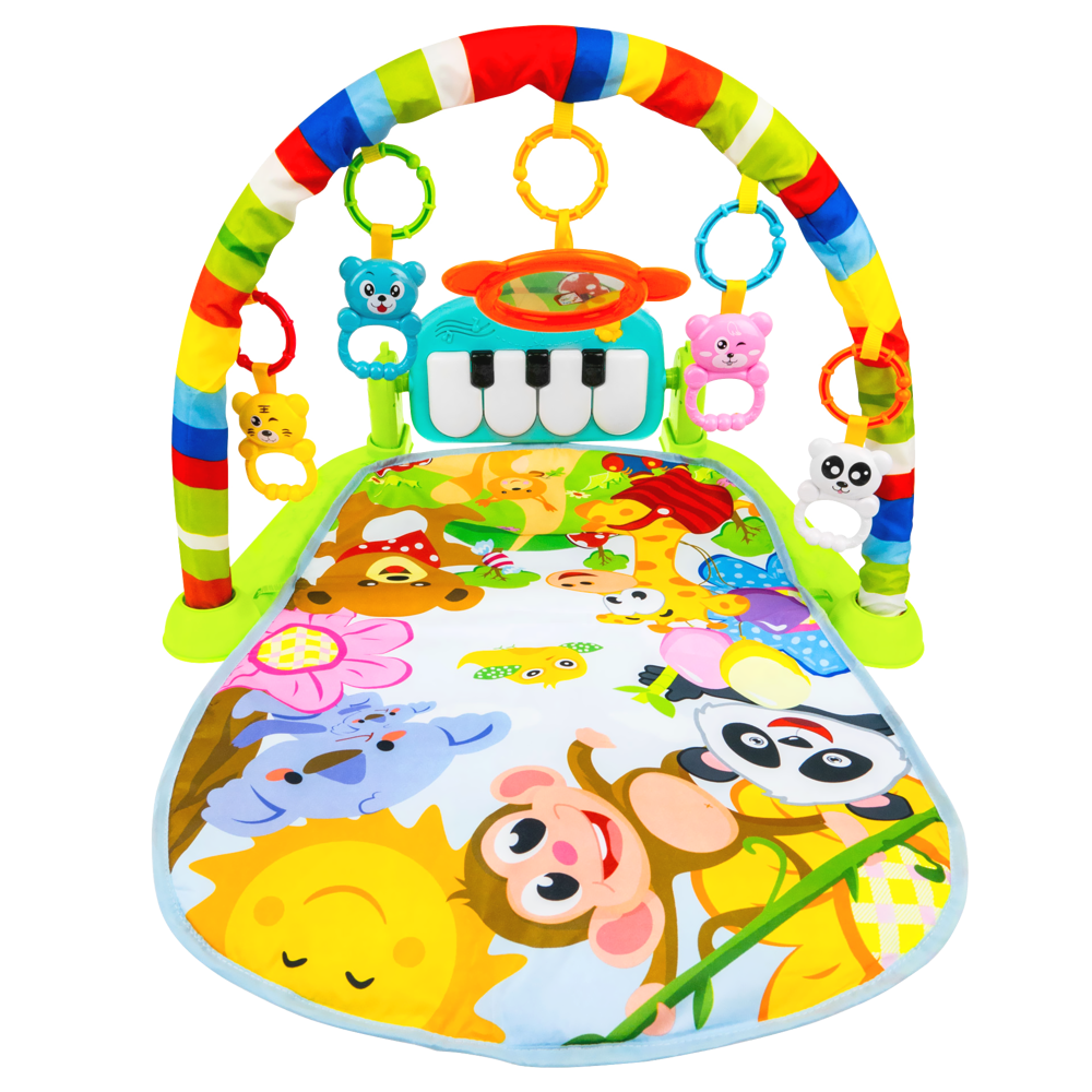 Interaktywna mata edukacyjna z zabawkami + pianino Happy Baby